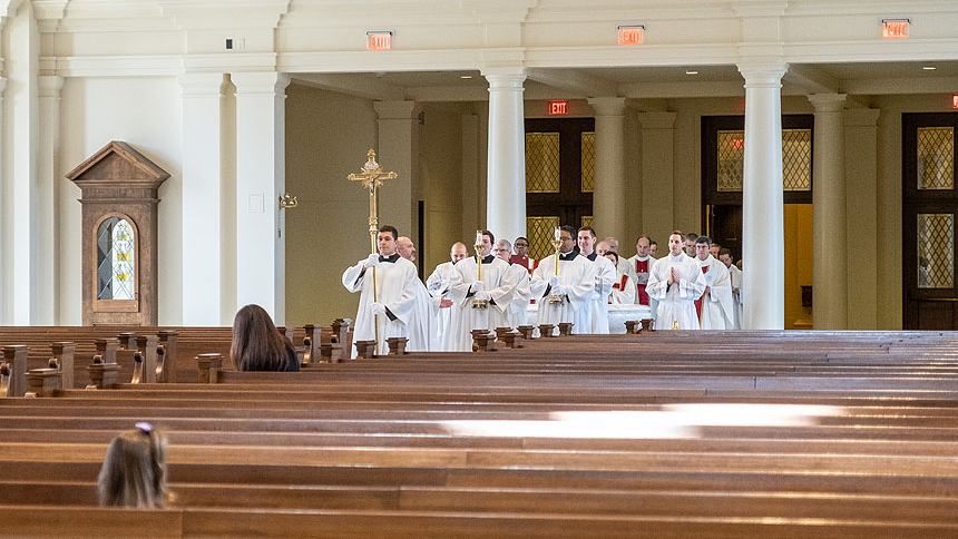 Seminarians Steven DiMassimo and Tyler Sparrow ordained transitional deacons