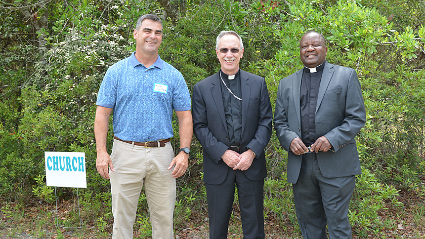 Bishop blesses ground for new church in Hampstead