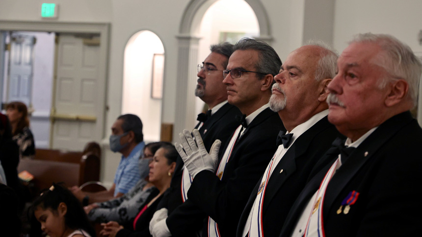 New altar is blessed to celebrate 25th anniversary of church building at St. Michael.