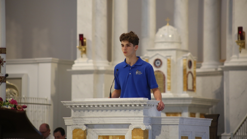 Graduating 8th graders celebrate at cathedral