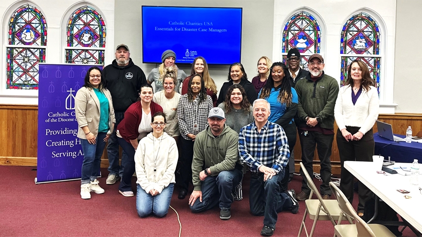 Representatives from nonprofit organizations in Western North Carolina responding to Hurricane Helene attend a Catholic Charities two-day Disaster Case Management Training in Boone, NC.